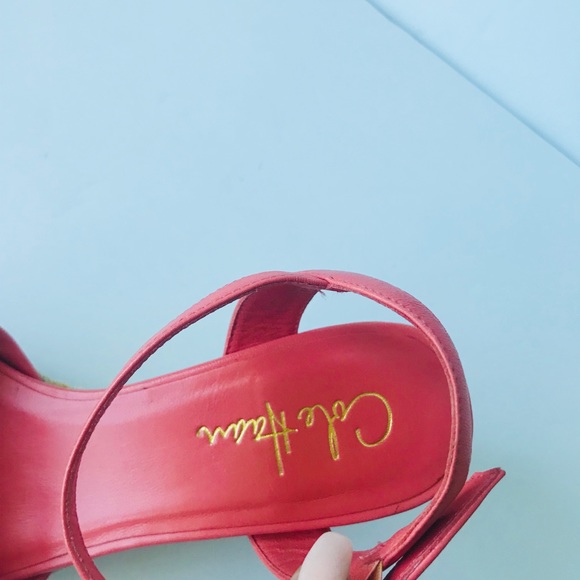 Cole haan woman’s orange wedges sandals size 7B - Picture 4 of 8